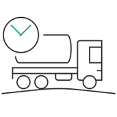 Truck with clock - Efficient logistics